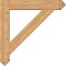 Ekena Millwork Traditional Arts and Crafts Smooth Bracket w/ Offset Brace, Western Red Cedar, 7 1/2"W x 40"D x 40"H BKT0806X40X40TRA03SWR - alternate 3
